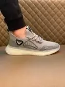 chaussures armani nouvelle collection sneakers importations en italie peau de vache gris